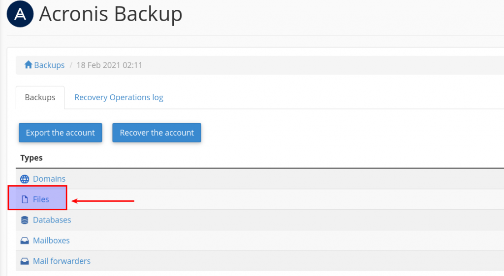 How to Restore/Download data using cPanel-Acronis Backup Module?